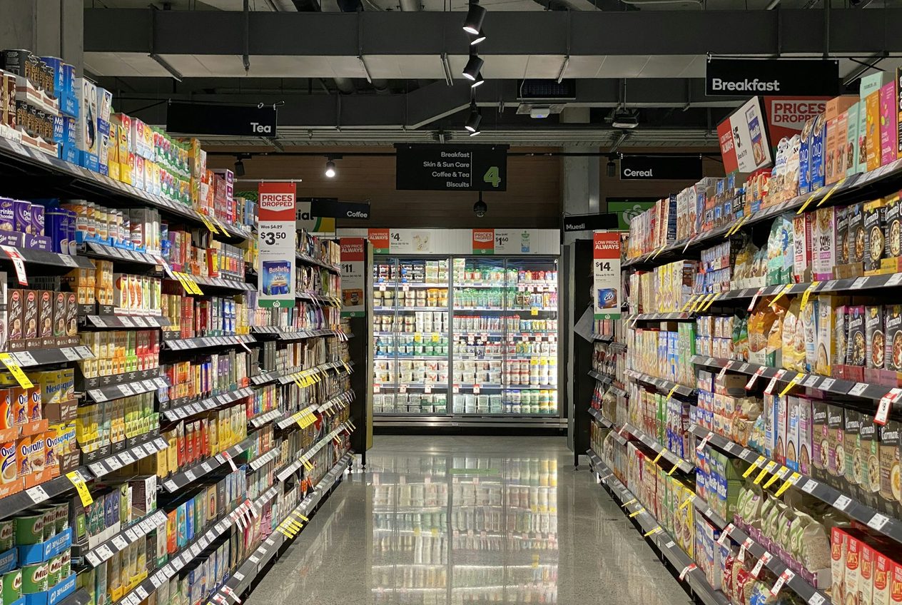 Convenience store shelves