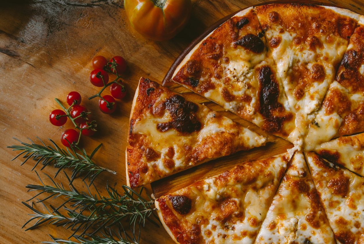 Fresh pizza ready to serve
